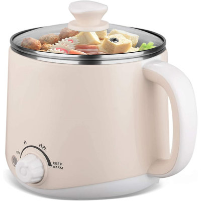 TianRan Electric Hot Pot, Rapid Noodles Cooker, Stainless Steel Mini